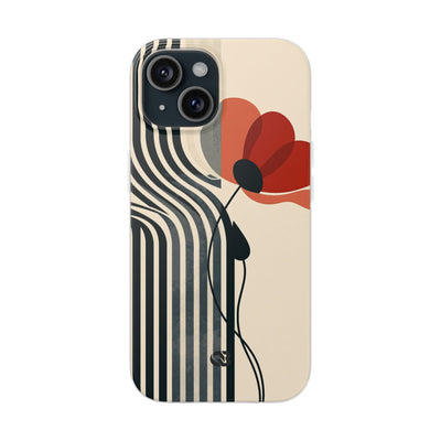 Modernist Poppy · Lite Phone Case for iPhone ·  Beige