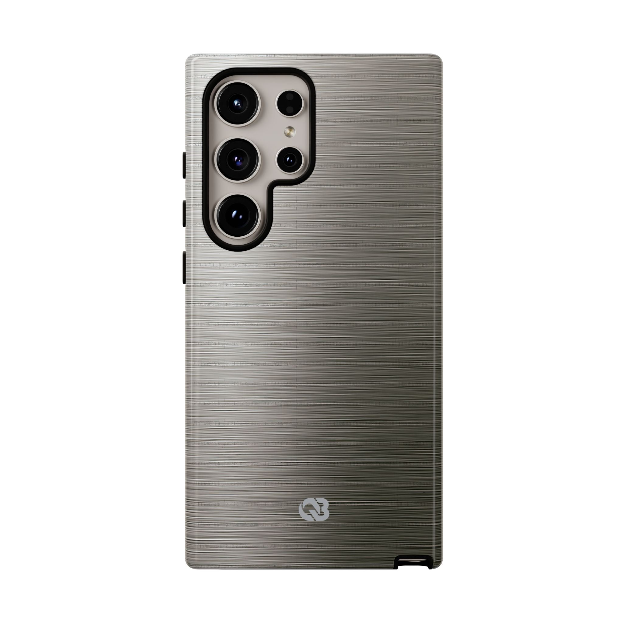 Grey Tough Phone Case for Samsung - Brushed Industrial Steel