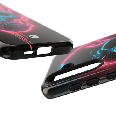 Neon Drip Skull · Tough Phone Case for Samsung · Black
