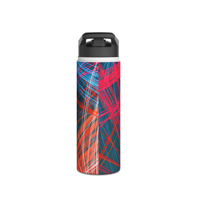 Neon Fiber Stream · Insulated Water Bottle · Red