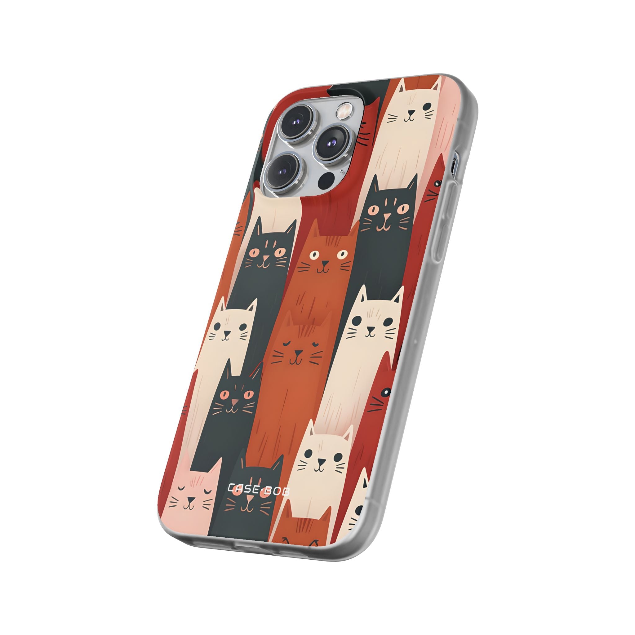 Verlängerte Katzen Schwarzes iPhone 14 Pro Max Case - Soft
