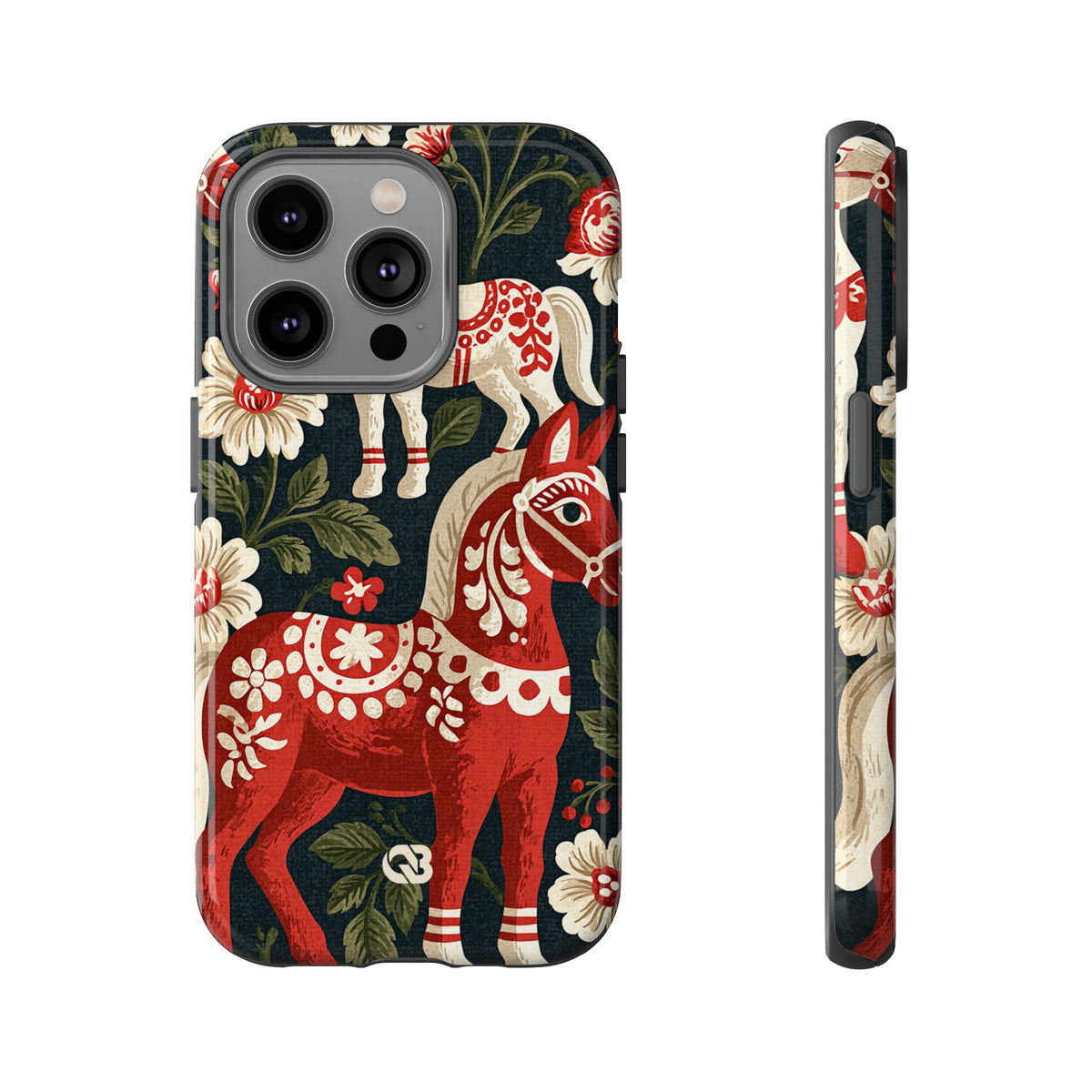 Nordic Dala Meadow · Tough Phone Case for iPhone · Red