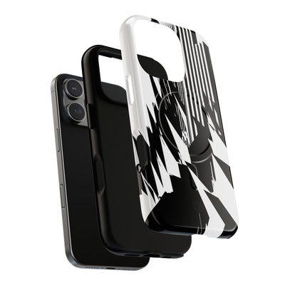 White Tough 2.0 Magsafe Phone Case for iPhone - Shattered Vector Spire