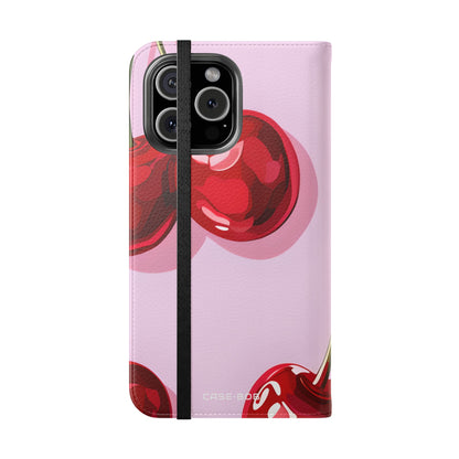 Glossy Cherry Glow - iPhone 16 Max Case - Wallet