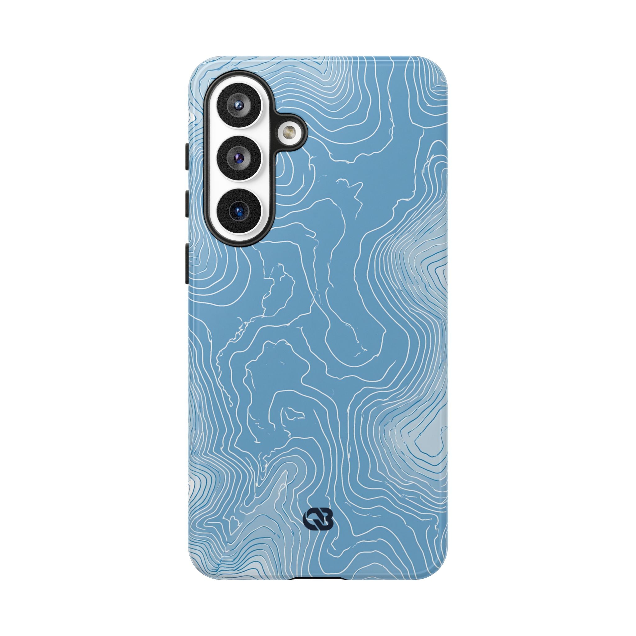 Blue Tough Phone Case for Samsung - Glacial Ridge Topo