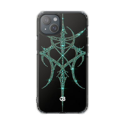 Teal Cyber Sigil · Clear Impact Magnetic Phone Case for iPhone · Teal