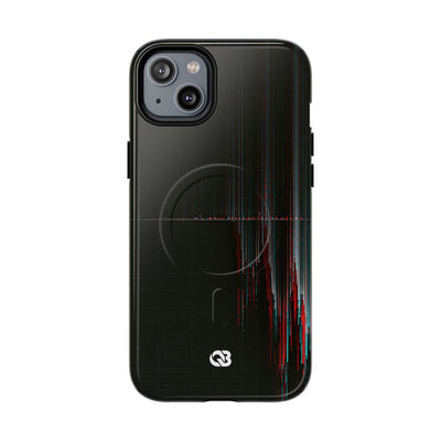 Black Tough 2.0 Magsafe Phone Case for iPhone - Corrupted Data Stream