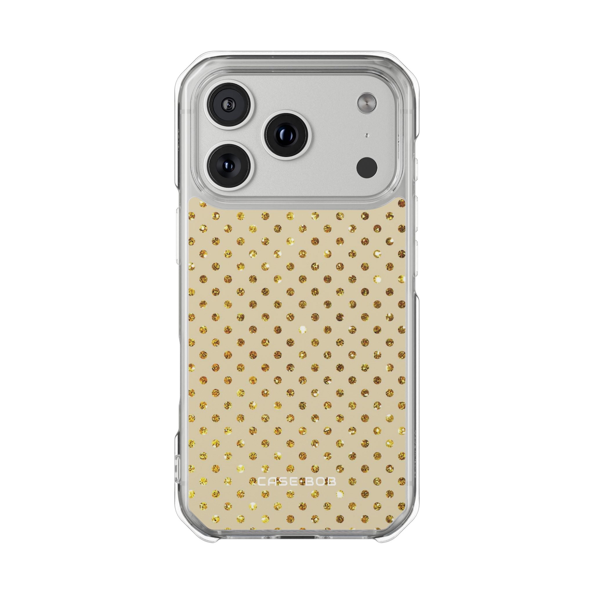 Golden Sparkle Dots iPhone 17 Pro Case - Impact