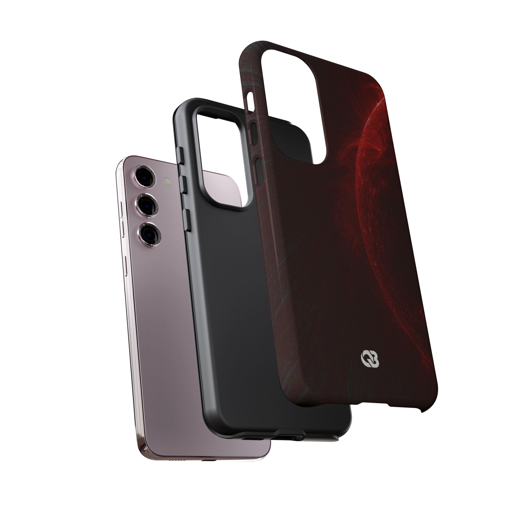 Red Tough Phone Case for Samsung - Solar Crimson Flare