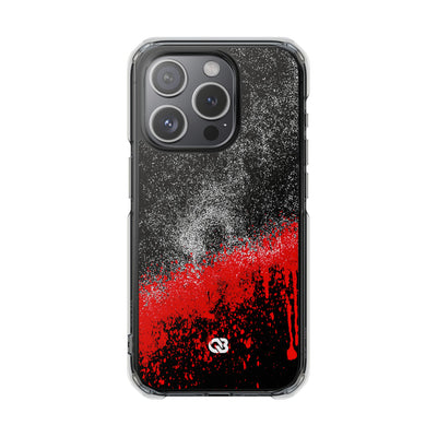 Crimson Noir Drip · Clear Impact Magnetic Phone Case for iPhone ·  Black