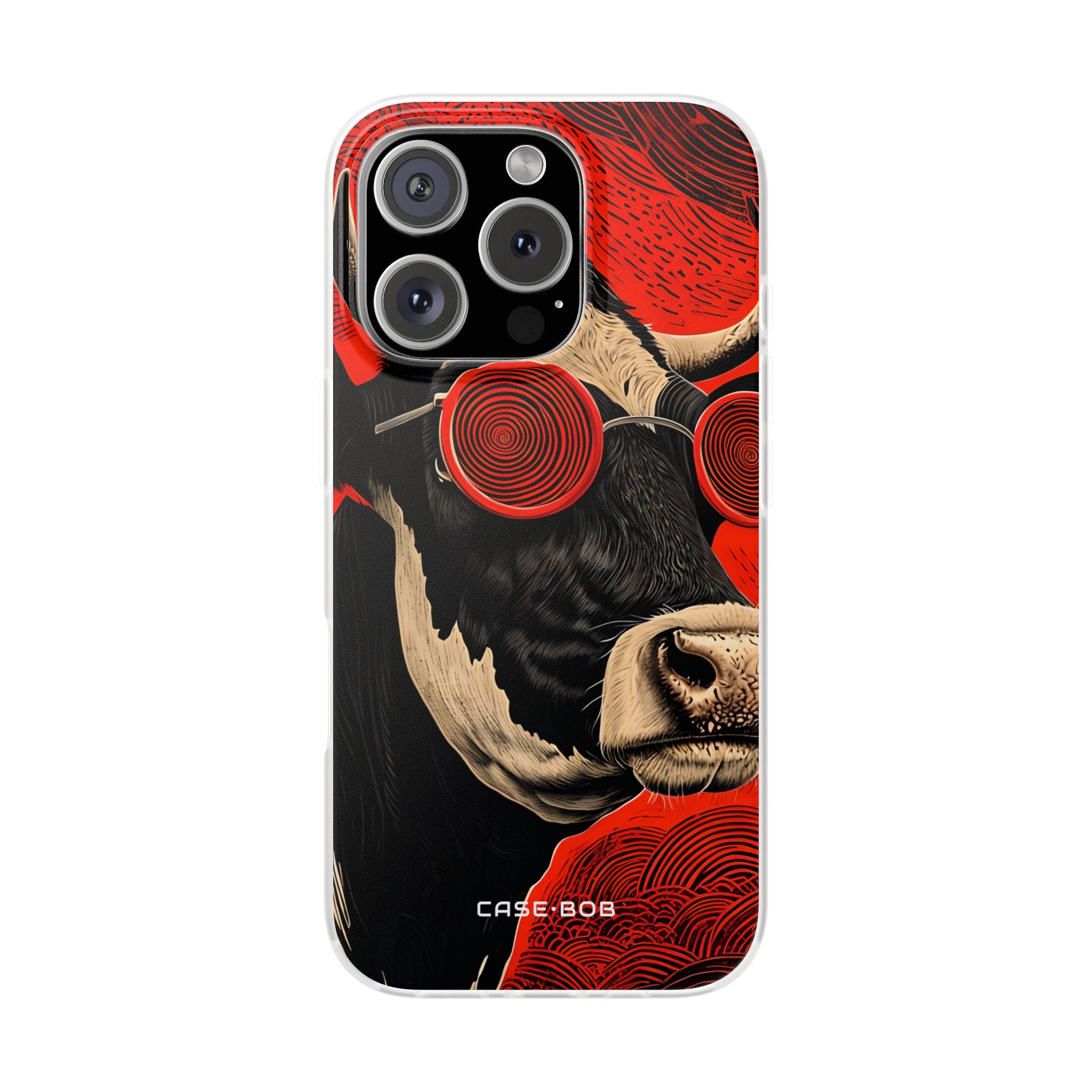 Hypnotic Cow iPhone 16 Pro Case - Soft