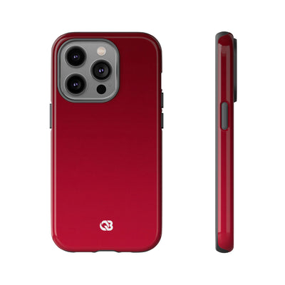 Red Tough Phone Case for iPhone - Crimson Velvet Fade