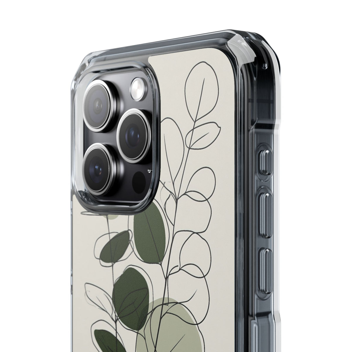 Eucalyptus Foliage Study · Clear Impact Magnetic Phone Case for iPhone ·  Green