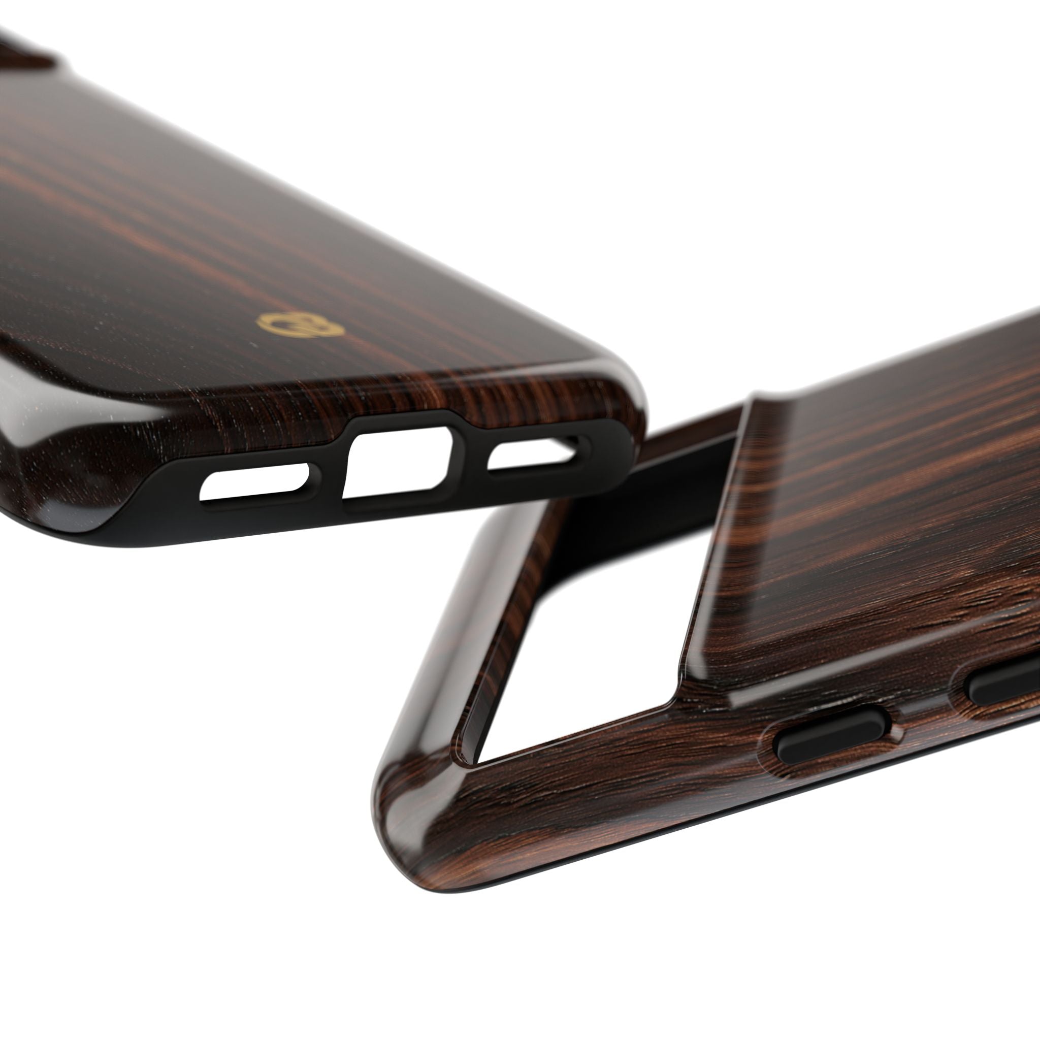 Brown Tough Phone Case for Google Pixel - Burnished Mahogany Grain
