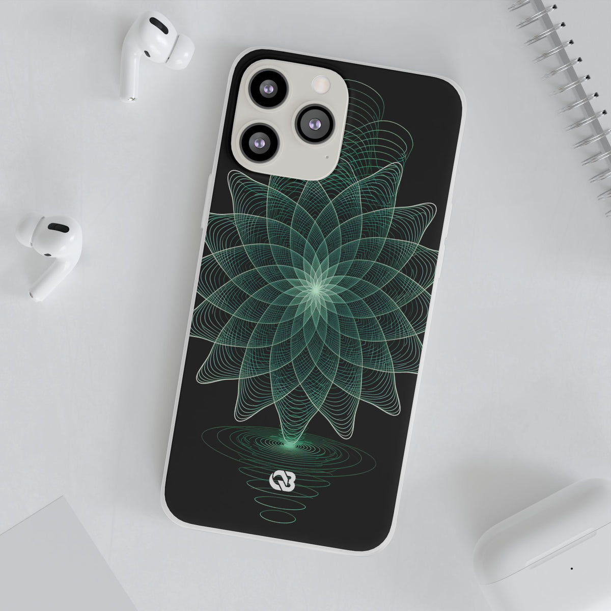 Verdant Harmonic Bloom · Lite Phone Case for iPhone ·  Black