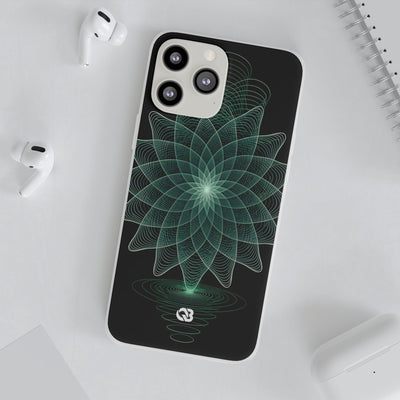 Verdant Harmonic Bloom · Lite Phone Case for iPhone ·  Black