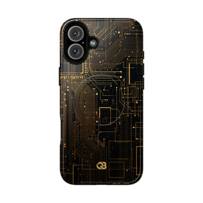 Gold Tough 2.0 Magsafe Phone Case for iPhone - Amber Core Mainframe