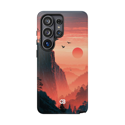 Orange Tough Phone Case for Samsung - Crimson Ridge Flight