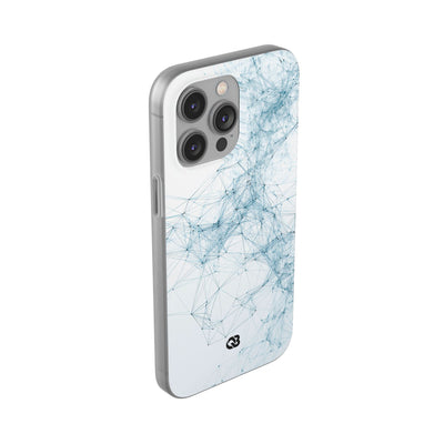 Blue Lite Phone Case for iPhone - Glacial Neural Web
