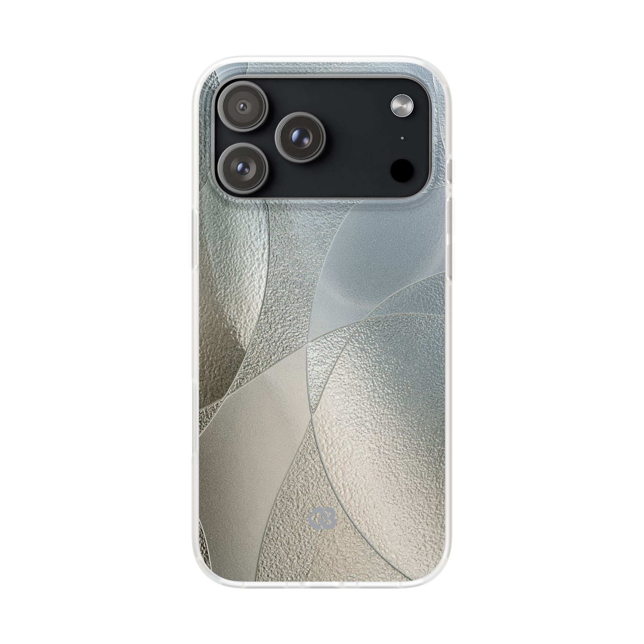 Silver Lite Phone Case for iPhone - Frosted Silver Mosaic