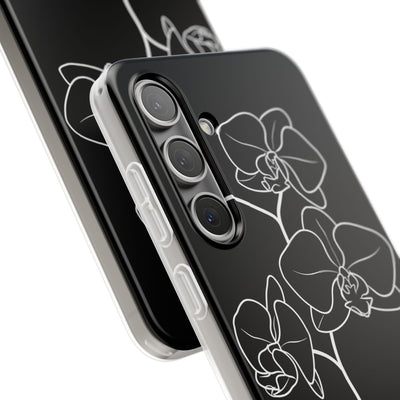 Black Lite Phone Case for Samsung - Noir Alabaster Orchid