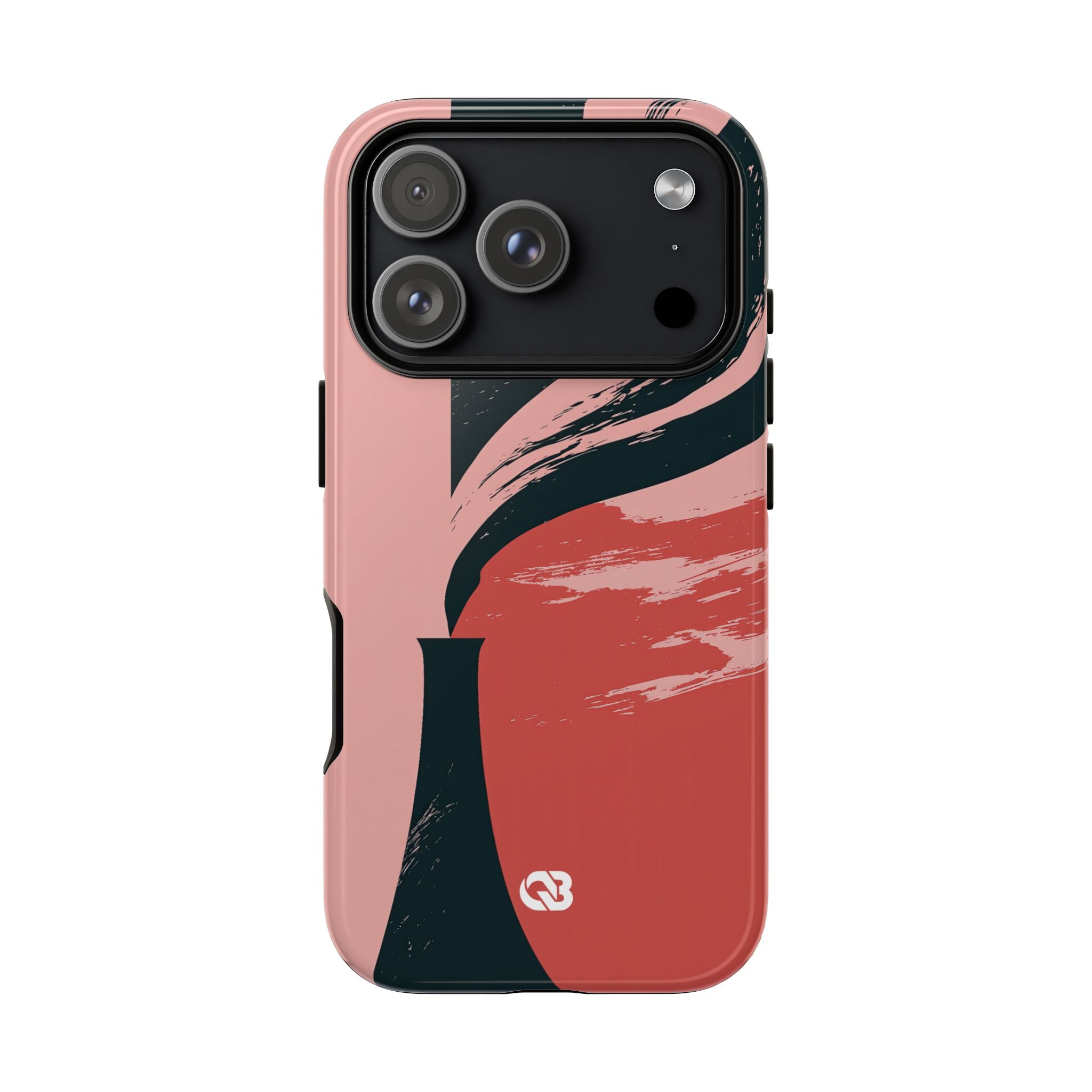 Pink Tough Phone Case for iPhone - Cinder Rose Plume