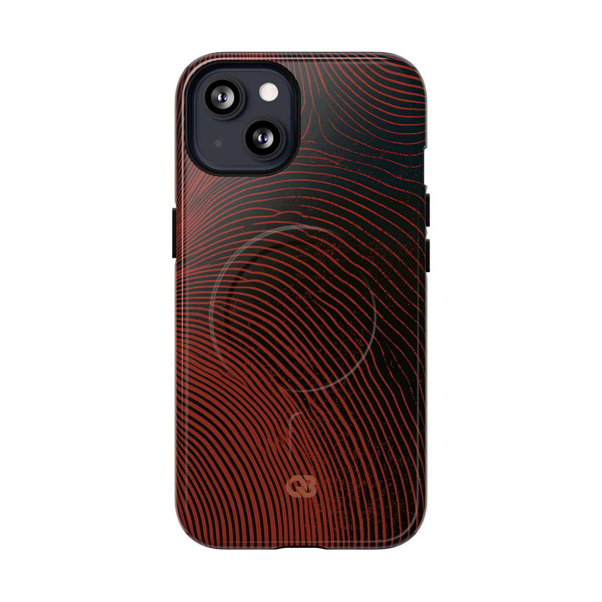 Red Tough 2.0 Magnetic Phone Case for iPhone - Terracotta Nerve Map