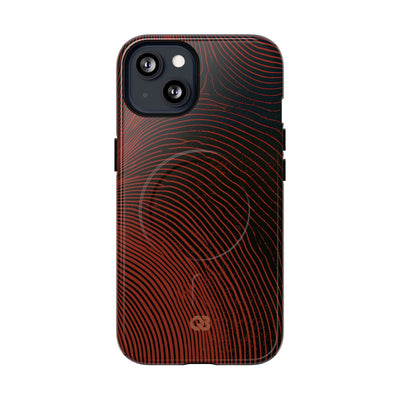 Red Tough 2.0 Magnetic Phone Case for iPhone - Terracotta Nerve Map