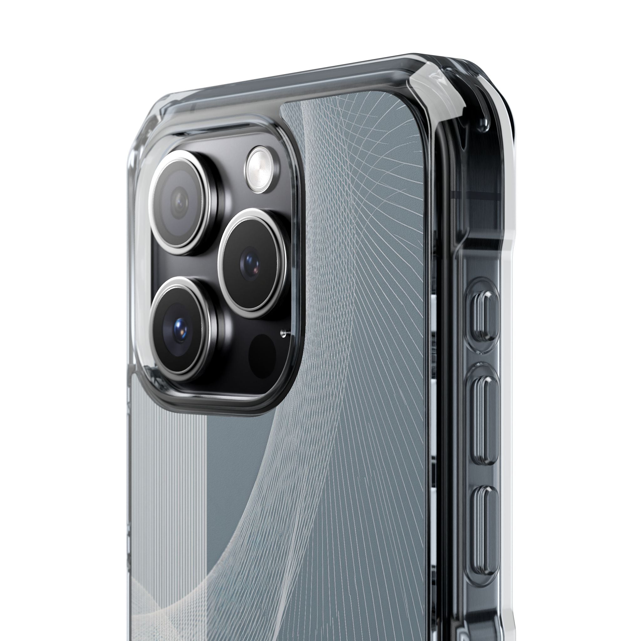 Grey Impact MagSafe Phone Case for iPhone - Slate Mesh Horizon