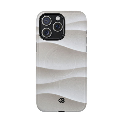White Tough 2.0 Magsafe Phone Case for iPhone - Arctic Flow Ridges