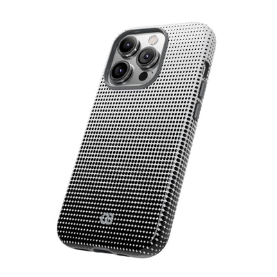 Black Tough Phone Case for iPhone - Obsidian Halftone Flux