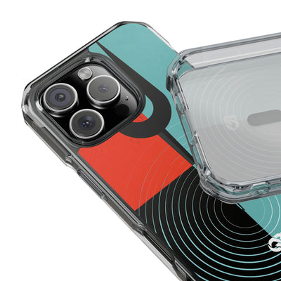 Teal Impact MagSafe Phone Case for iPhone - Sonic Static Split