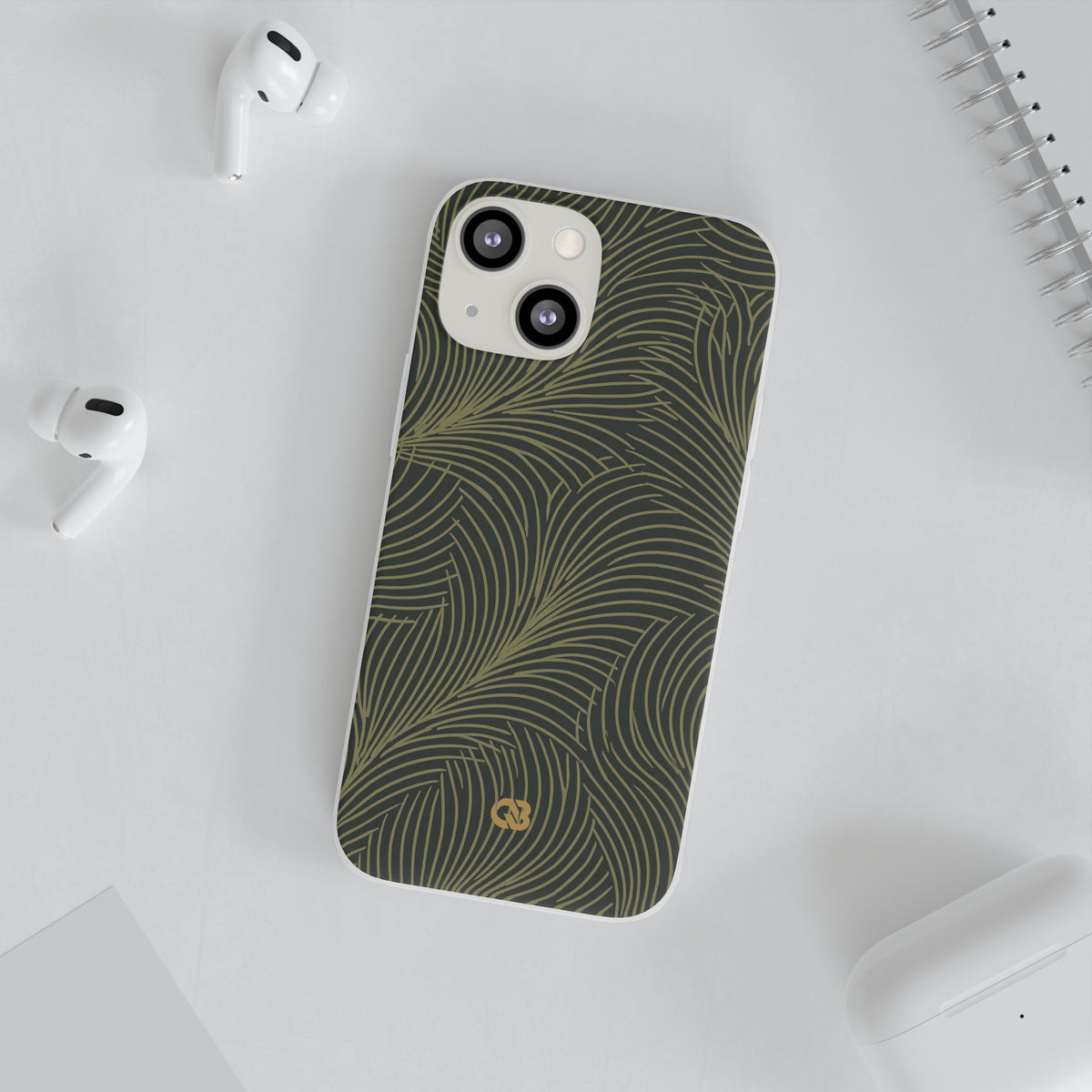 Midnight Palm Frond · Lite Phone Case for iPhone ·  Green