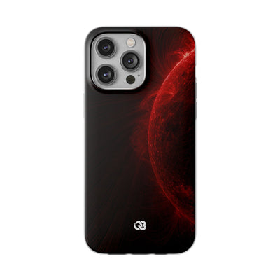 Red Lite Phone Case for iPhone - Solar Crimson Flare