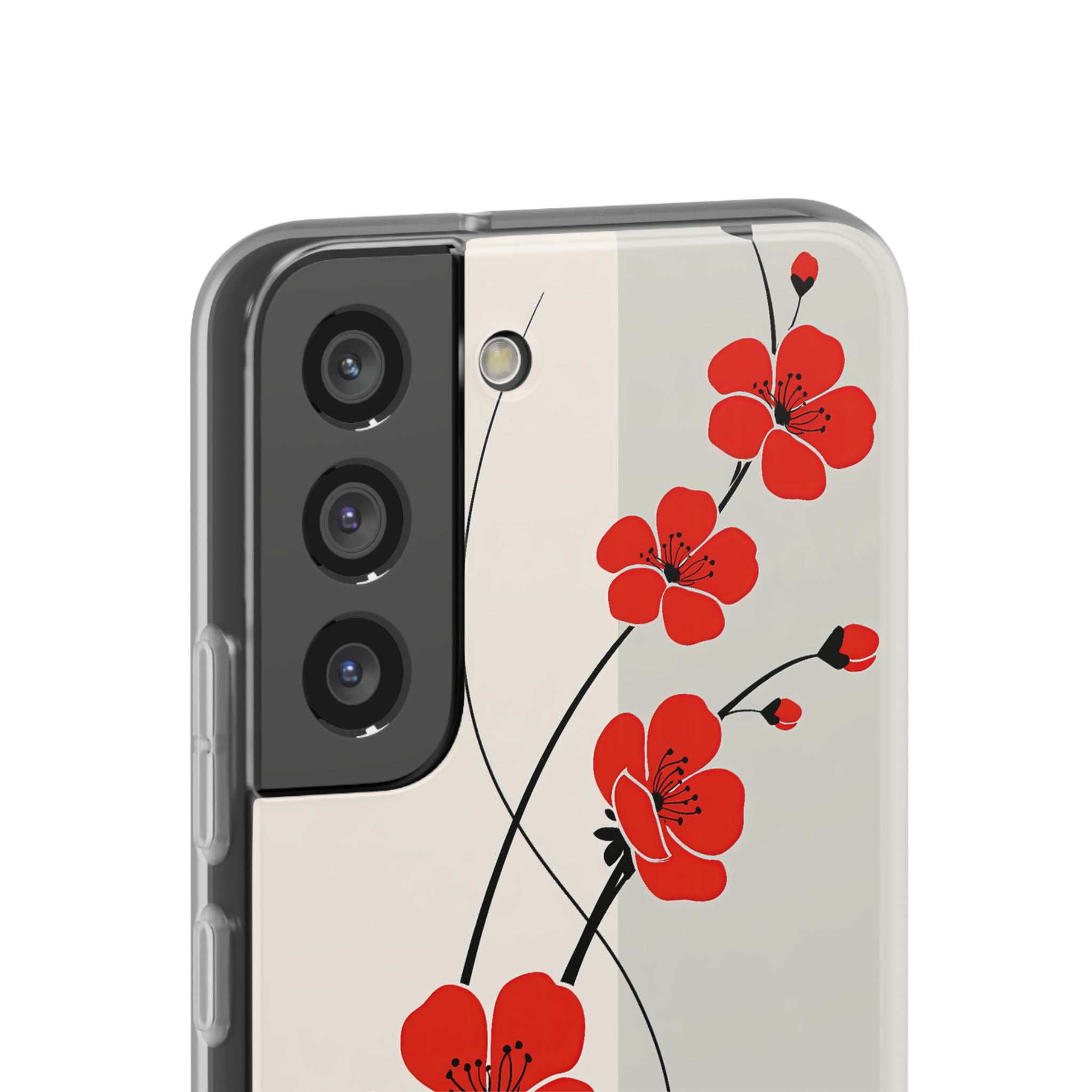 Beige Lite Phone Case for Samsung - Scarlet Ink Petals