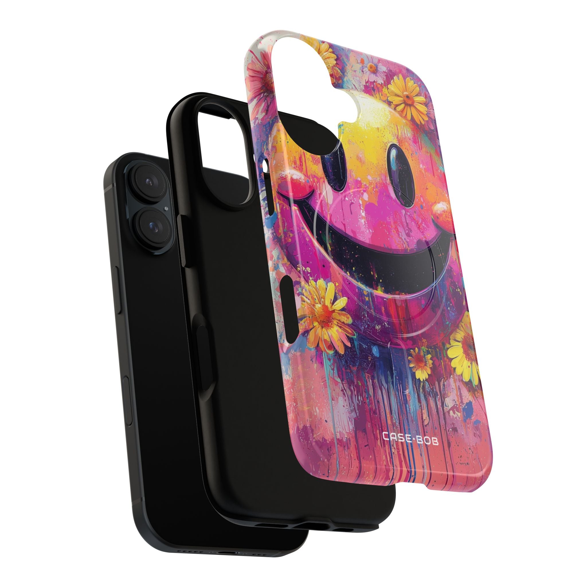 Smiley Bloom iPhone 16 Case - Tough+