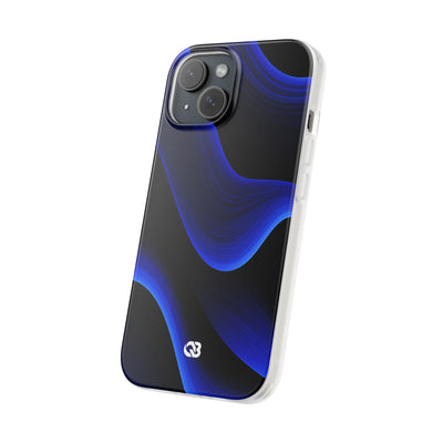 Blue Lite Phone Case for iPhone - Electric Cobalt Flow
