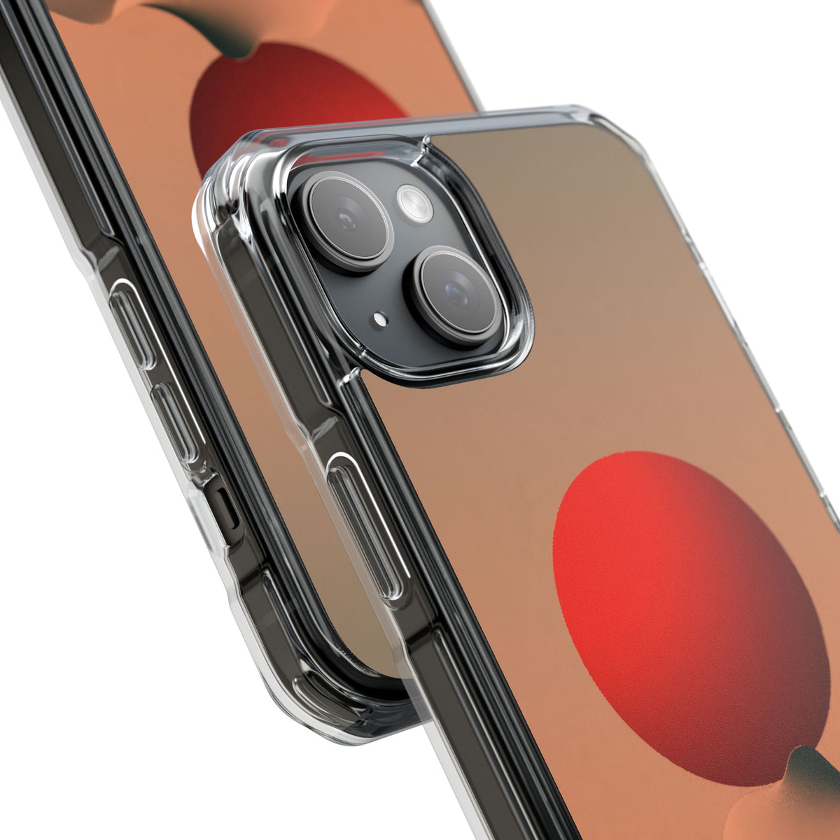 Crimson Sol Ridge · Clear Impact Magnetic Phone Case for iPhone · Red