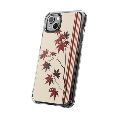 Red Impact MagSafe Phone Case for iPhone - Crimson Momiji Stripe