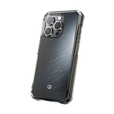 Grey Impact MagSafe Phone Case for iPhone - Charcoal Brushed Steel