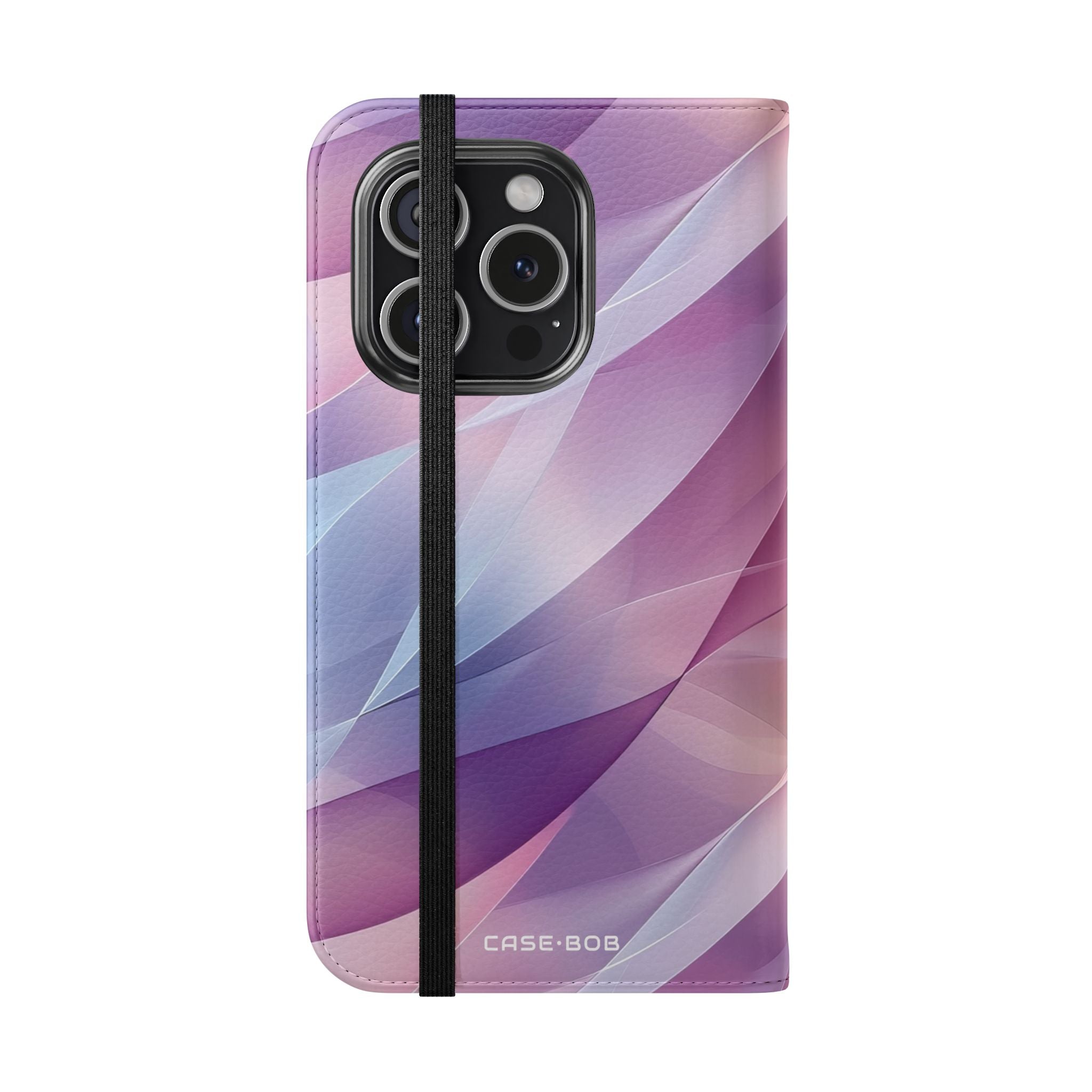 Roze Leafwave - iPhone 15 Pro Case - Portemonnee