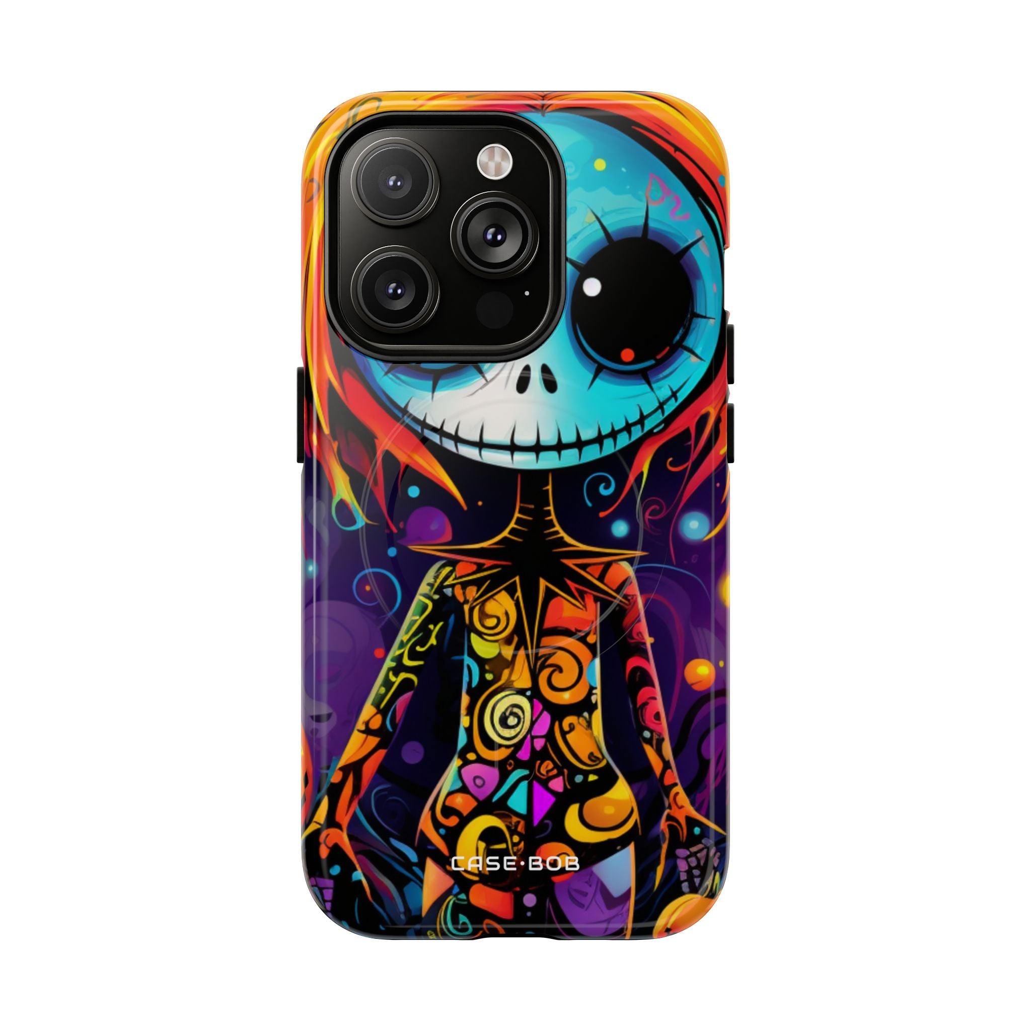 Blue Skull Swirl iPhone 14 Pro Case - Tough+ - CASE•BOB