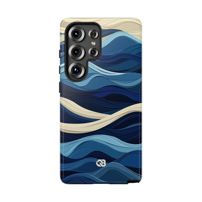 Cobalt Coast Layers · Coque de téléphone Tough pour Samsung