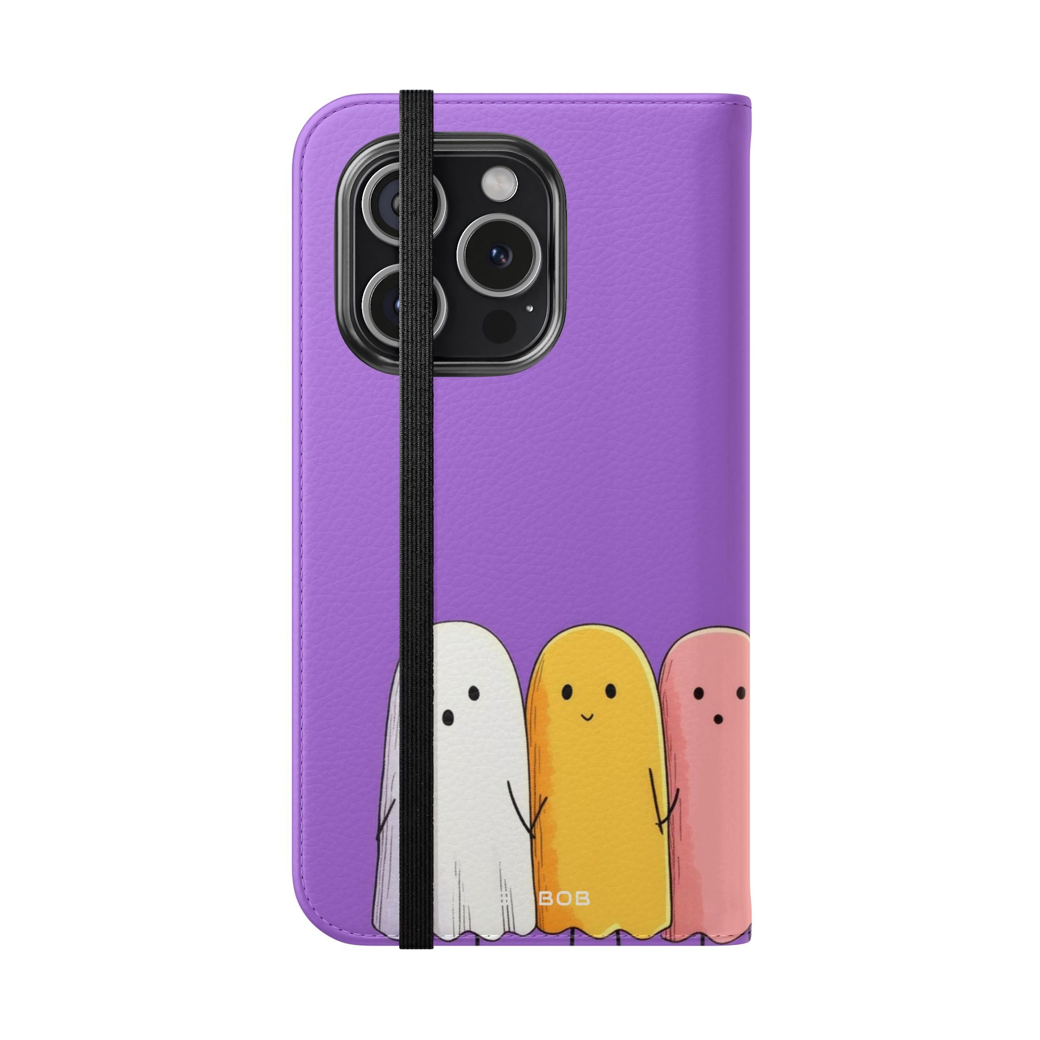 Farverige Spøgelseslinje - iPhone 15 Pro Cover - Pung