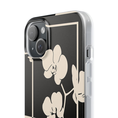 Beige Lite Phone Case for iPhone - Nocturnal Orchid Frame