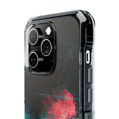Digital Signal Drift · Clear Impact Magnetic Phone Case for iPhone · Black