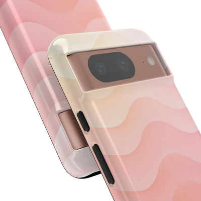 Blush Horizon Waves · Tough Phone Case for Pixel ·  Pink
