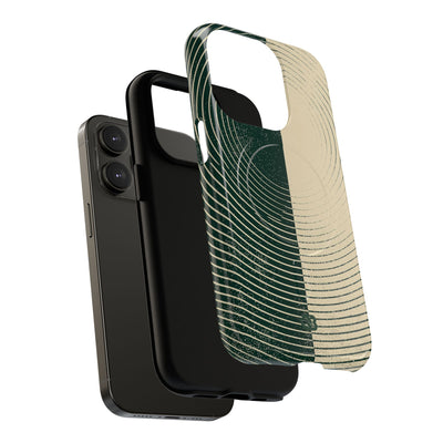 Green Tough 2.0 Magsafe Phone Case for iPhone - Evergreen Split Grain