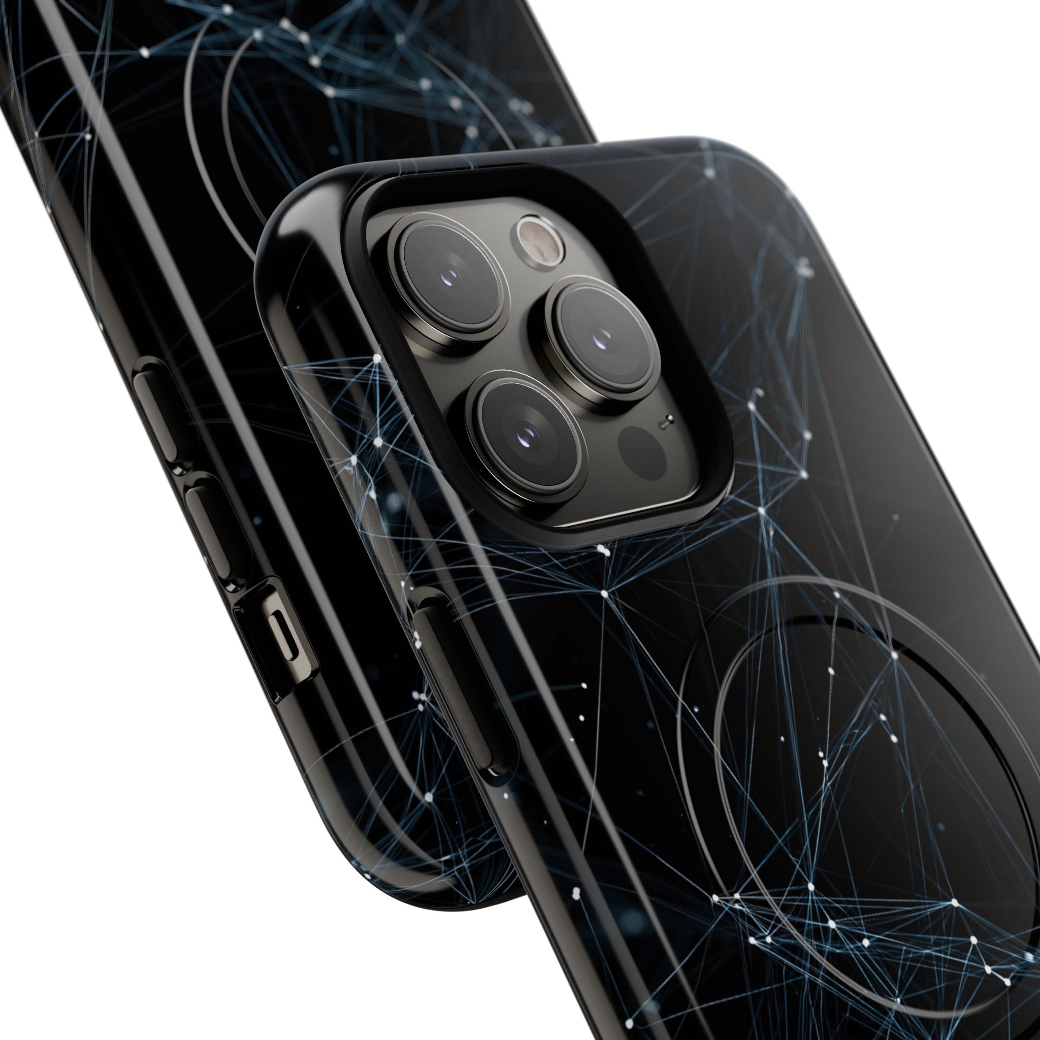 Black Tough 2.0 Magsafe Phone Case for iPhone - Arctic Neural Mesh