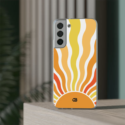 Amber Solar Waves · Soft Phone Case for Samsung